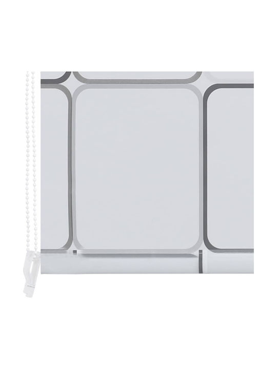 vidaXL Fabric Shower Roller Curtain 80x240cm Λευκό