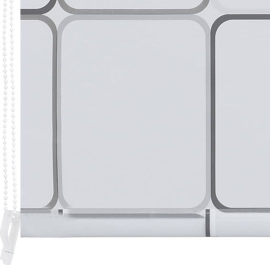 vidaXL Κουρτίνα Μπάνιου Υφασμάτινη Ρολό 80x240 cm Λευκό