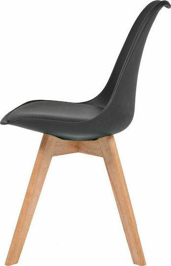 Stühle Speisesaal Schwarz 4Stück 48x53x83cm