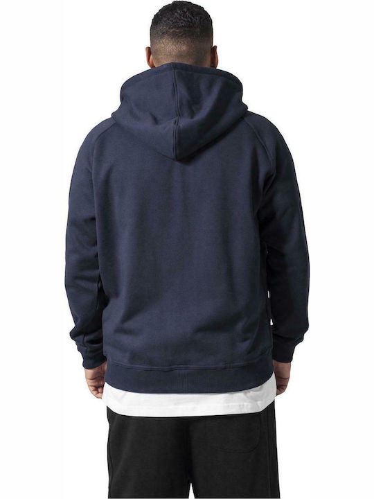 Urban Classics Herren Sweatshirt Jacke mit Kapuze und Taschen Navy