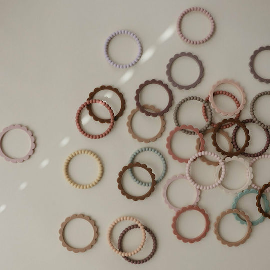 Mushie Pearl Teething Bracelet made of Silicone for 0 m+ 3pcs