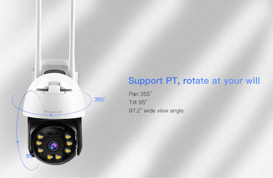 Vstarcam CS64 IP Κάμερα Παρακολούθησης Wi-Fi Full HD+ 3MP Αδιάβροχη με Αμφίδρομη Επικοινωνία και Φακό 3.6mm
