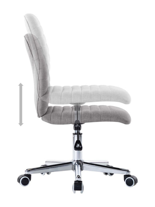 Rotating Chair Visitor with Wheels in Gray Color 56x43x84cm 4pcs