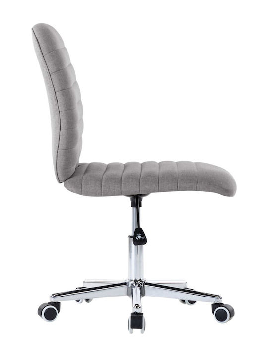 Rotating Chair Visitor with Wheels in Gray Color 56x43x84cm 4pcs