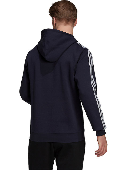 Adidas Essentials Men's Sweatshirt with Hood and Pockets Navy