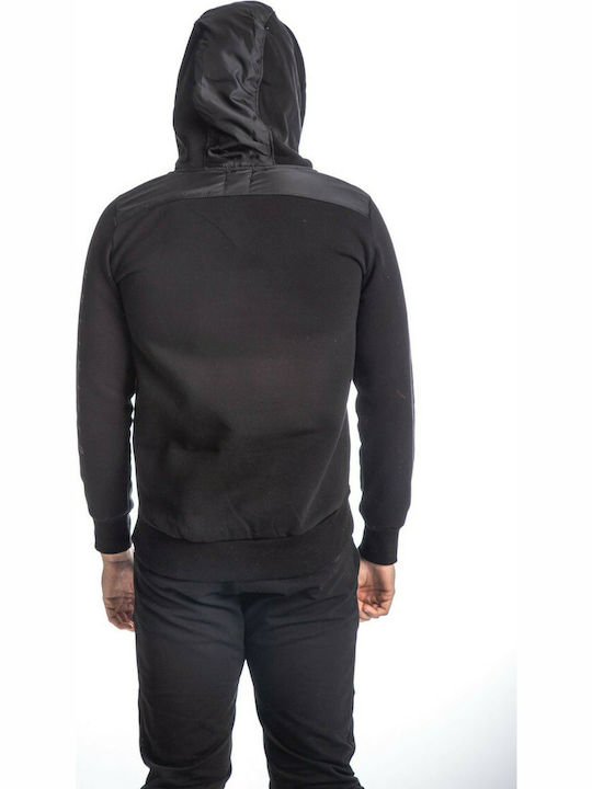 Paco & Co Men's Sweatshirt with Hood and Pockets Black