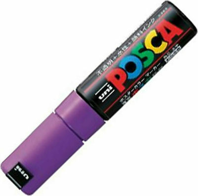 Uni-Ball Posca PC-8K Ανεξίτηλος Μαρκαδόρος 8mm Μωβ