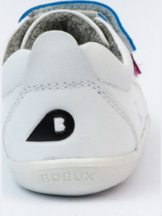 Step Up Grass Court Παιδικά Sneakers με Σκρατς Λευκά