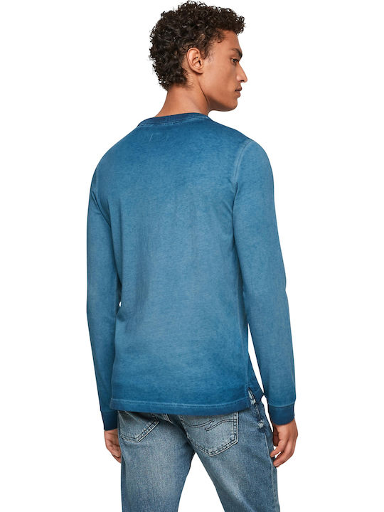 S.Oliver Herren Langarmshirt Blau