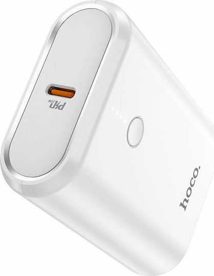 Hoco Q3 Mayflower 10000mAh 18W с USB-A порт и USB-C порт Бързо зареждане 3.0 Бял