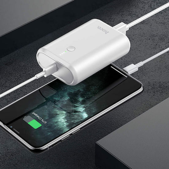 Hoco Q3 Mayflower 10000mAh 18W с USB-A порт и USB-C порт Бързо зареждане 3.0 Бял