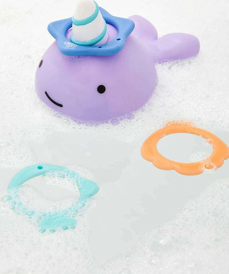 Skip Hop Zoo Narwhal Ring Toss Bath Toy for 18++ Months