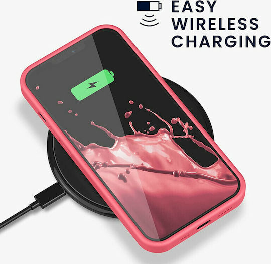 KWmobile Rubberized Back Cover Silicon Neon Coral (iPhone 13 Pro)