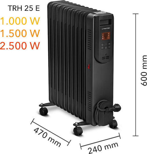 Trotec TRH 25 E 1410000720 Radiator cu ulei cu 11 Elemente 2500W