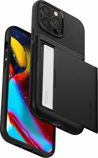 Spigen Slim Armor CS Back Cover Plastic 2mm with Card Slot Black (iPhone 13 Pro)