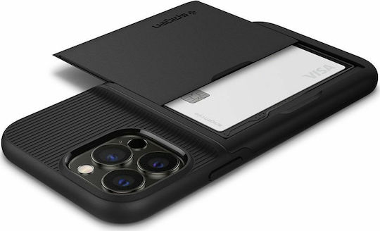 Spigen Slim Armor CS Back Cover Plastic 2mm with Card Slot Black (iPhone 13 Pro)