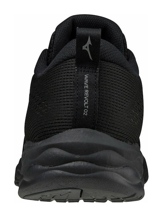 Wave Revolt 2 Kinder Sportschuhe Laufen mit Schnürsenkeln Schwarz