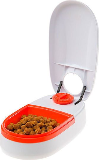 Ferplast Automatic Plastic Bowl Food for Dog & Cat 2x 400ml in White Color