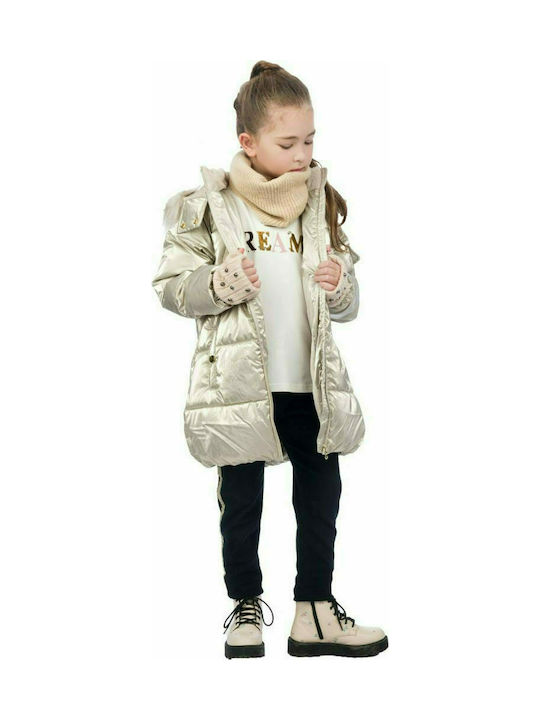 Energiers Kinderparka Lang mit Kapuze Beige