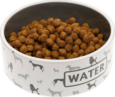 Ferplast Juno Ceramic Bowls Dog Food & Water White 300ml