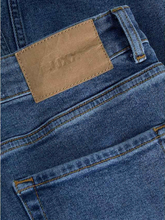 Hoch tailliert Damenjeans in Mom-Passform Blue