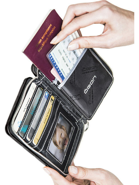 Quilted Passport Small Women's Wallet Cards with RFID White