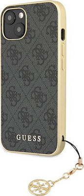 Guess 4G Charms Umschlag Rückseite Kunststoff Gray (iPhone 13) GUHCP13MGF4GGR