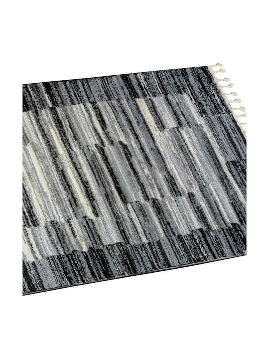 Madi Street Covor Rectangular cu franjuri Gri