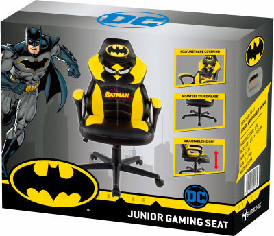 Subsonic Batman Junior Геймърски стол Кожена Black / Yellow