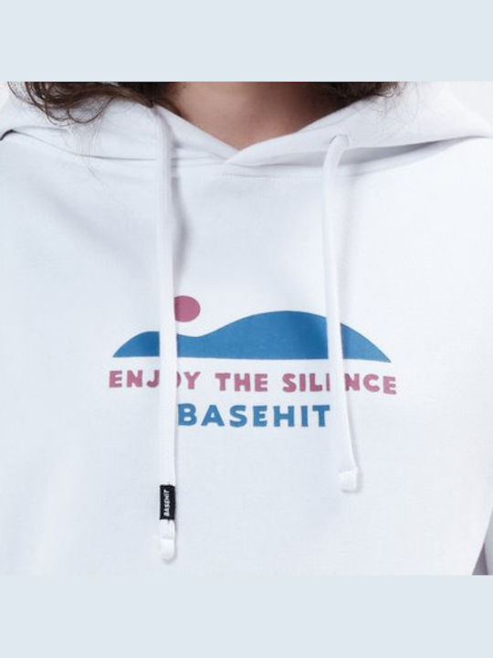 Damen Sweatshirt Kapuzen Weiß