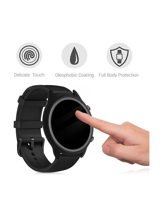 KWmobile 2-Pack Plastic Case with Glass in Black color for Amazfit GTR 2e