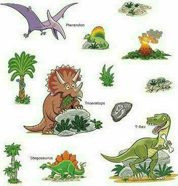 OIKOPEN Kinder Wandsticker Wand Dinosaurier 12Stück