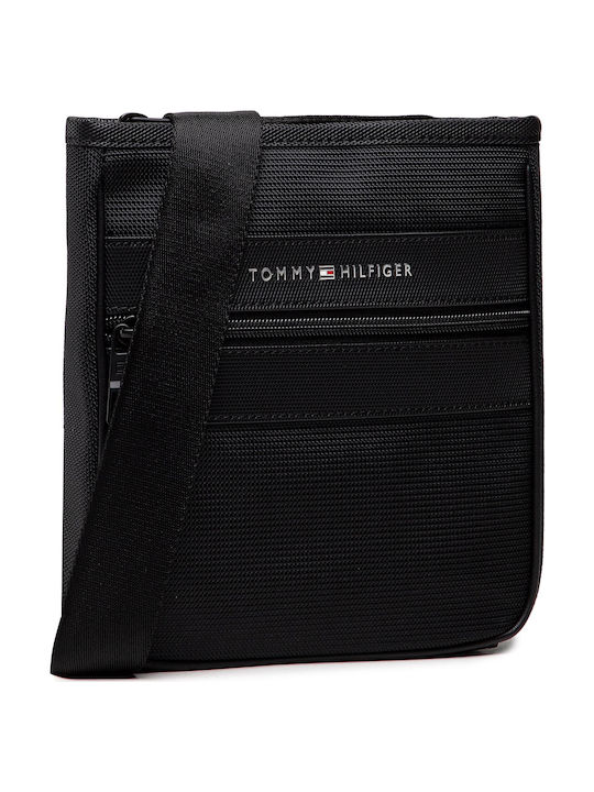 Tommy Hilfiger Elevated Nylon Mini Crossover Ανδρική Τσάντα Ώμου / Χιαστί σε Μαύρο χρώμα