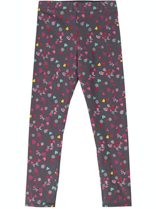 Pantalonii Pantalonii pentru fete în culoare antracit cu două fețe multicolore UBS2 H211519_999