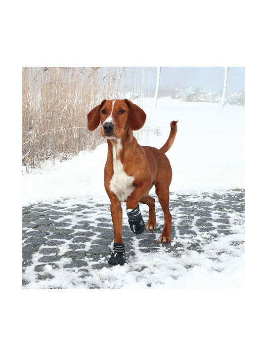 Trixie Walker Active Shoes Dog with Velcro Black 2 pieces in Black Color