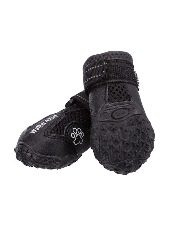 Trixie Walker Active Shoes Dog with Velcro Black 2 pieces in Black Color