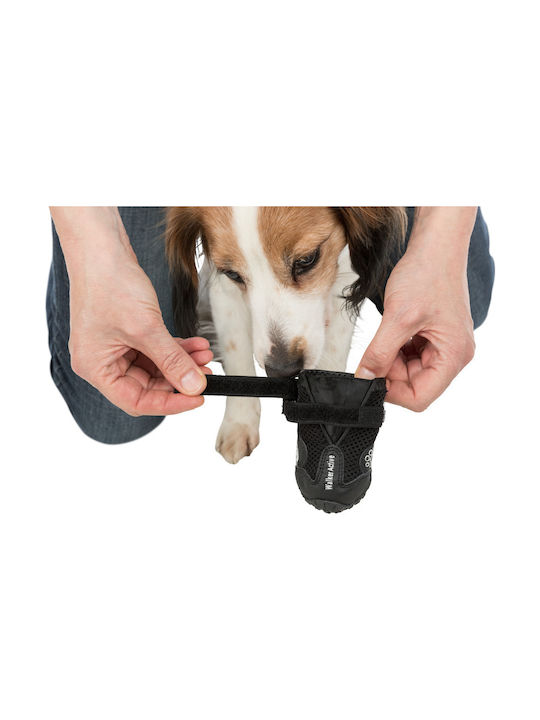 Trixie Walker Active Shoes Dog with Velcro Black 2 pieces in Black Color