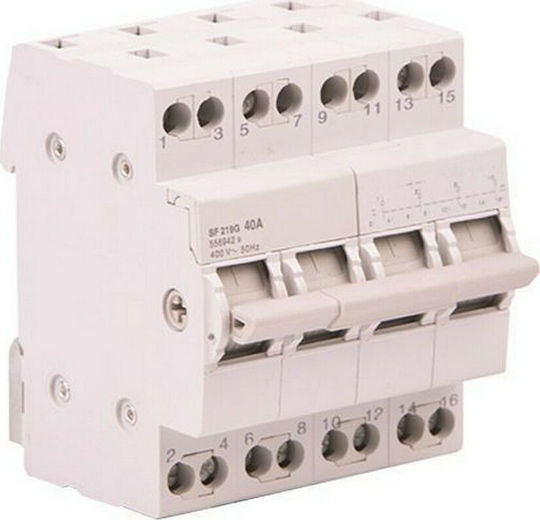 Eurolamp Τετραπολικός Διακόπτης Ράγας 415V 40A