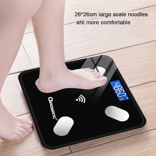 Qiaoyang Smart Bathroom Scale with Body Fat Counter Black
