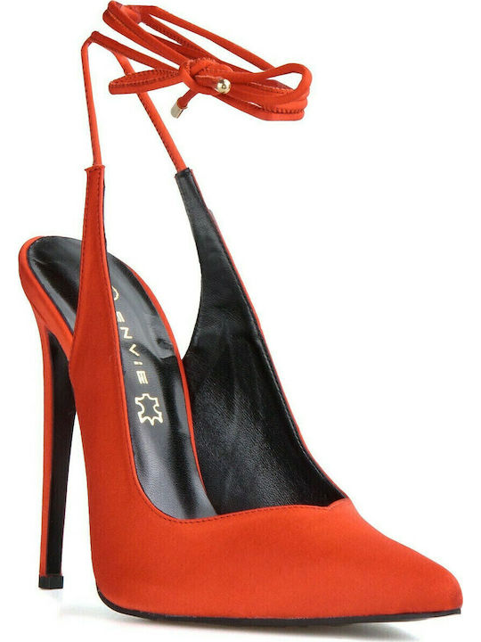 Envie Shoes Μυτερές Γόβες με Τακούνι Στιλέτο Κόκκινες