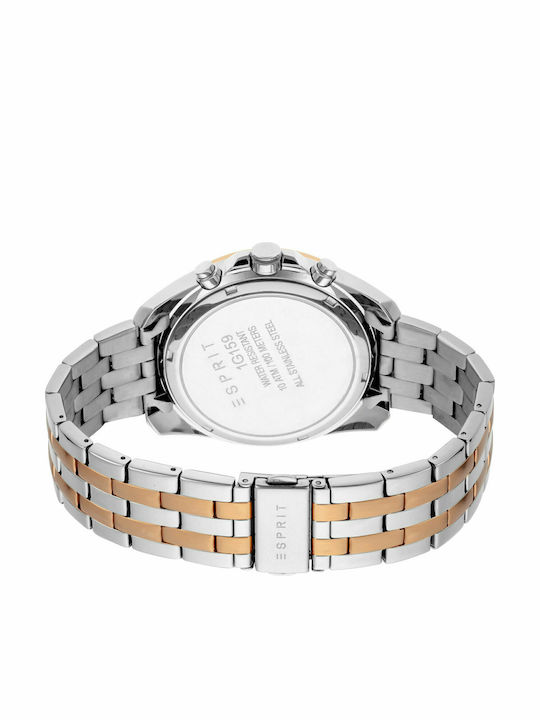 Esprit Men's Watch 45mm Chronograph Battery with Metal Bracelet