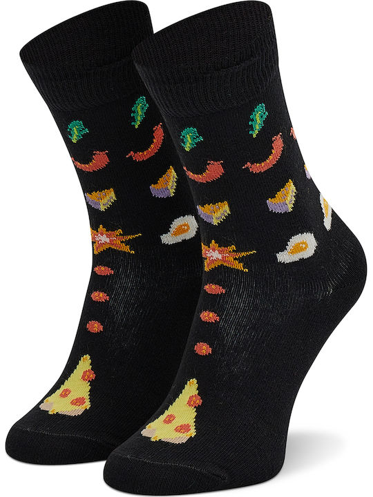 Happy Socks Șosete pentru Copii Înălțime până la genunchi Negre 2 Perechi