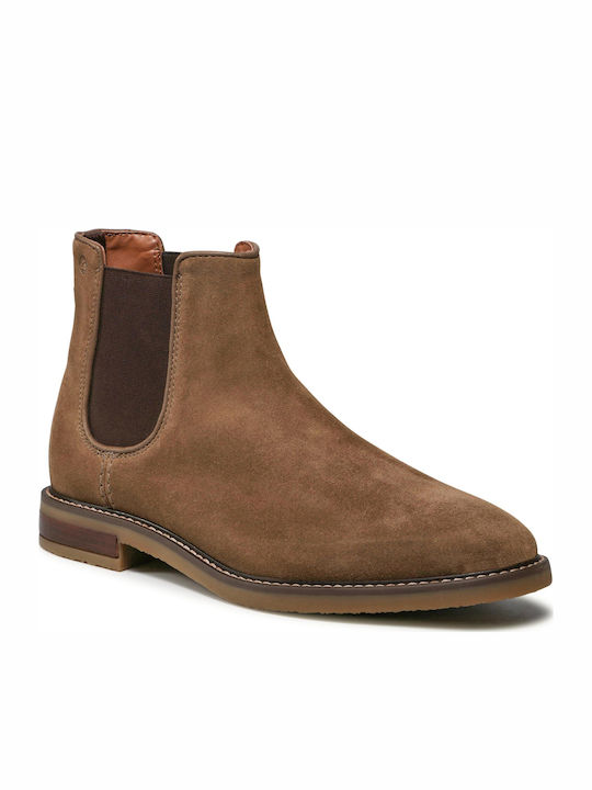 Clarks Jaxen Suede Brown Chelsea Boots Anatomical