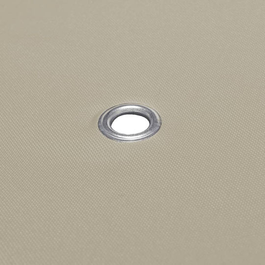 vidaXL Square Cover for Kiosk Beige With Hoop & with PVC Coating 3x3m 310gr/m²