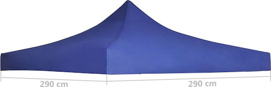vidaXL Κάλυμμα για Κιόσκι Μπλε με Επίστρωση PVC 3x3m