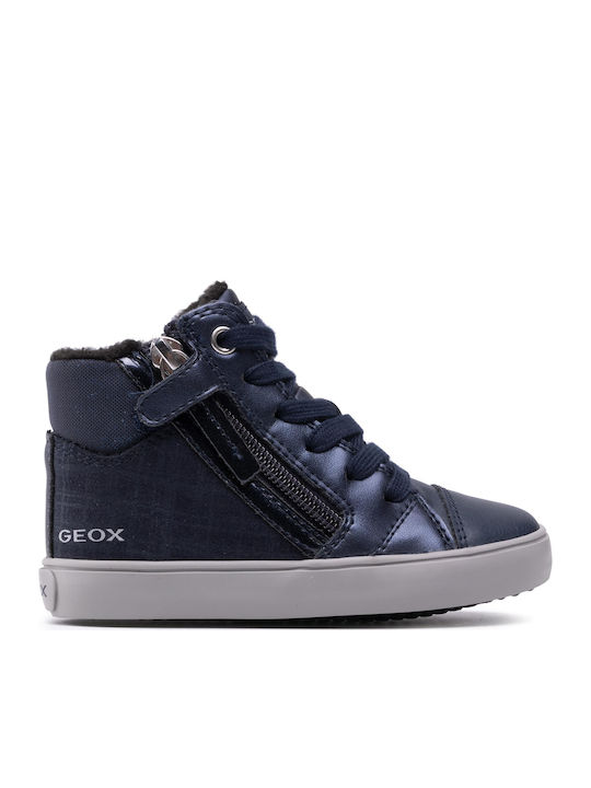 Geox Kids Sneakers High Gisli Anatomic Navy Blue