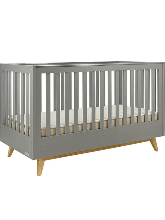 Bebe Stars Oslo Mini Комплекти бебешки мебели с Креват и Комод Сив / Бежов