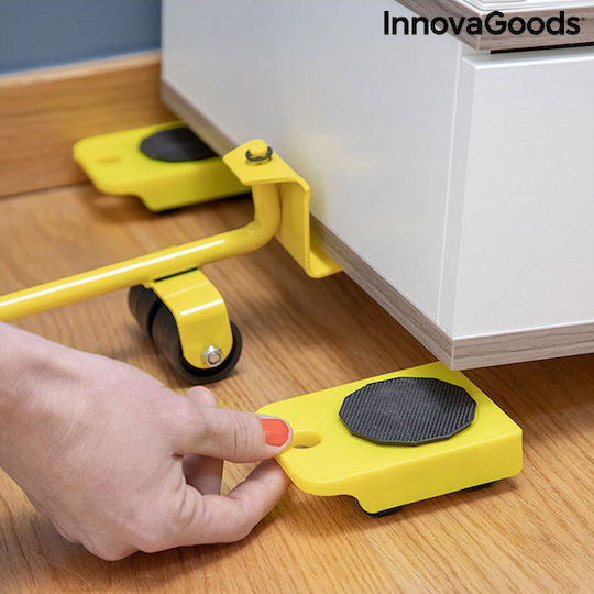 InnovaGoods Sistem de Transport pentru Mobilă pentru o Încărcătură cu Greutate de până la 150kg în Culorea Galben