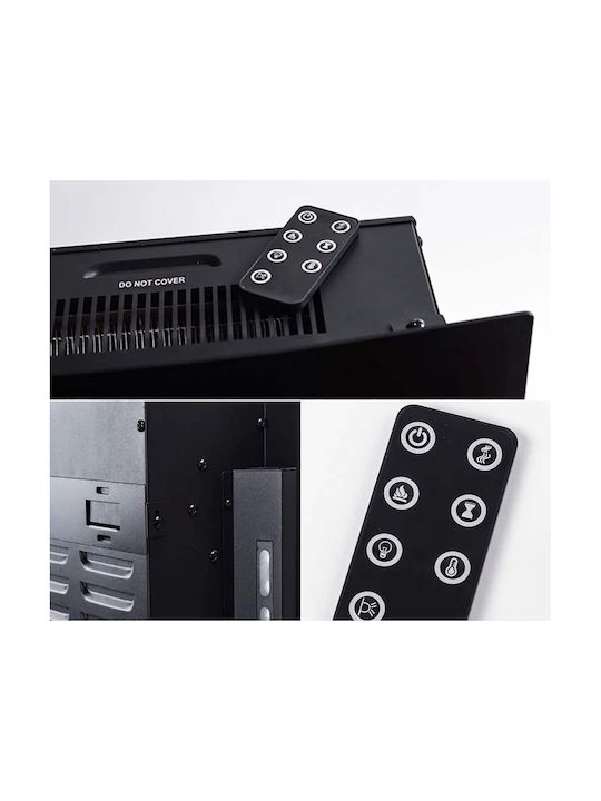 Glow Fire Uranus Wall Mounted Electric Fireplace 1500W 40.8x81.4cm Black
