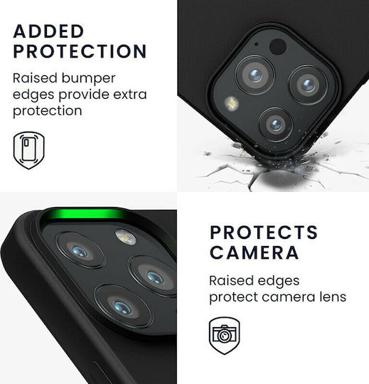 KWmobile Rubberized Back Cover Σιλικόνης Black Matte (iPhone 13 Pro)